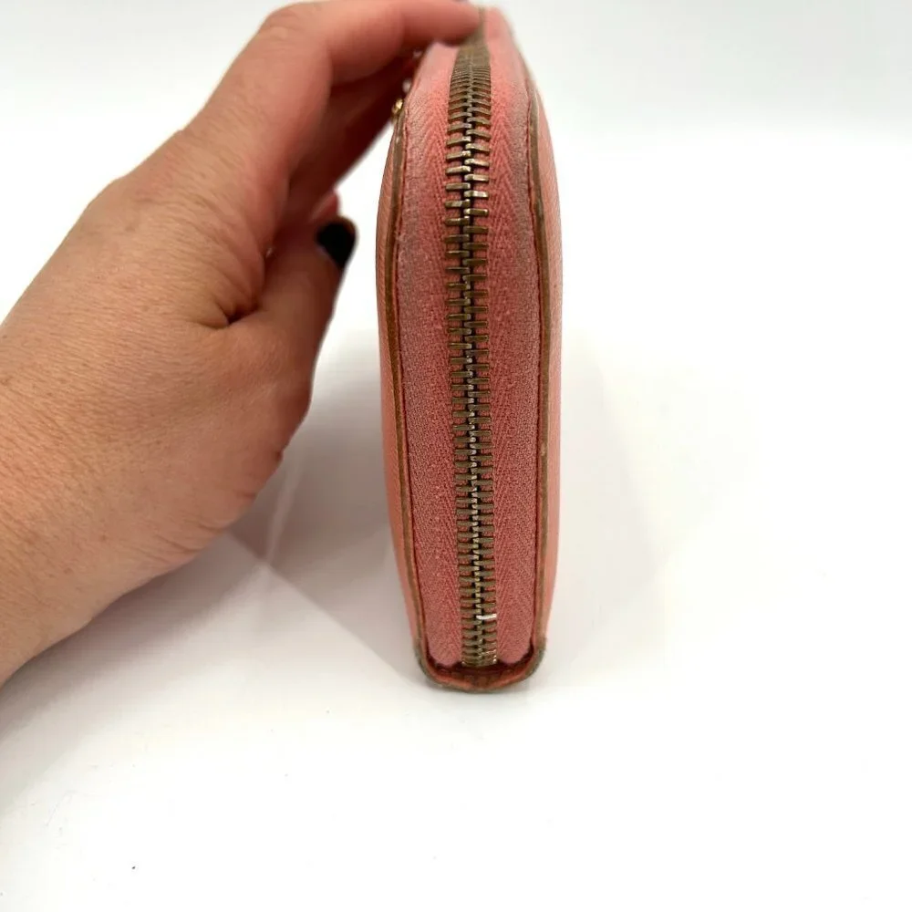 FENDI Light Barbie Pink Leather Full Zip Luxury Designer Long Wallet